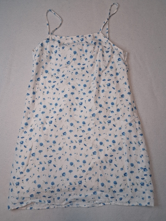 American Eagle Outfitters Dresses & Skirts - American Eagle Outfitters White Mini Slip Dress with Blue Floral Print